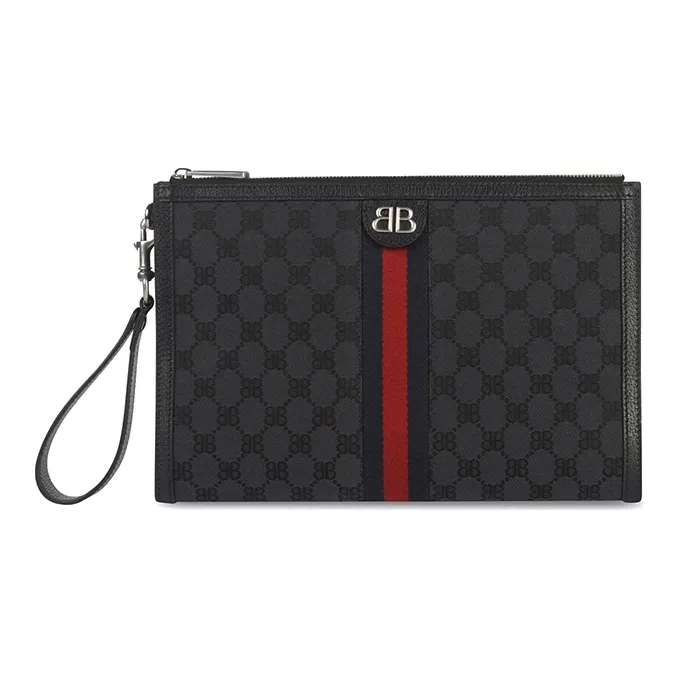 Balenciaga Cow Leather Clutch Women's Black-1