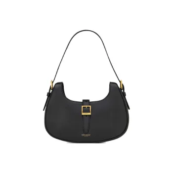 SAINT LAURENT Calfskin Hobo Bag Shoulder Bag Handbag Shoulder Bag Women's Black