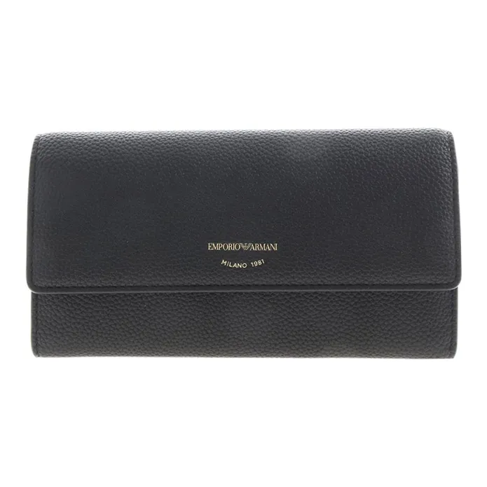 EMPORIO ARMANI Grain Leather Wallet Men's Black-0
