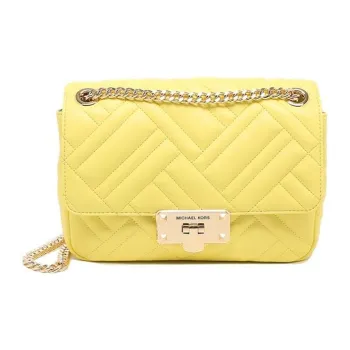 MICHAEL KORS Peyton Polyurethane Shoulder Bag, Crossbody Bag Women's Sunlight Yellow Color