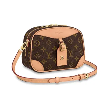 LOUIS VUITTON Deauville Cow Leather Shoulder Bag, Crossbody Bag Mini Women's Brown
