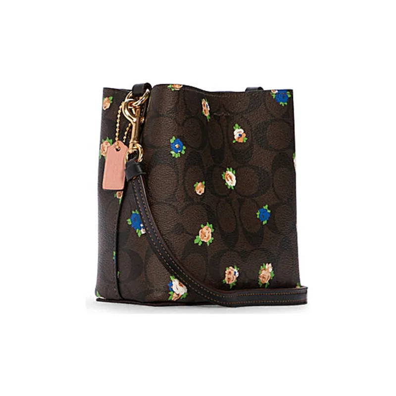 COACH Mini Town Bucket Bag Rose Print-1