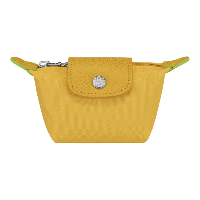 LONGCHAMP Coated Canvas With Cow Leather Dumpling Bag Coin Purse Mini Women's Yellow-0