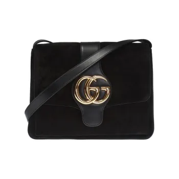 GUCCI Arli Cow Leather Crossbody Bag, Shoulder Bag Medium Size Women's Black