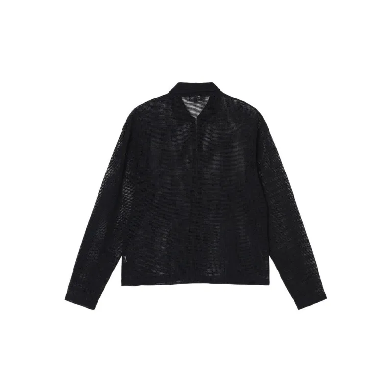 Stussy Cotton Mesh Zip Long Sleeve Shirt-6