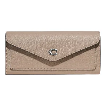 COACH Wyn Leather Wallet Women's Oat
