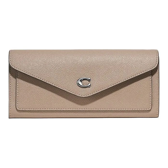 COACH Wyn Leather Wallet Women's Oat-0