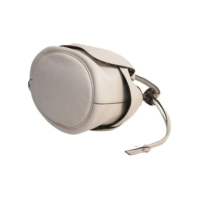 COACH Petal Pebbled Leather Bucket Bag Handbag Shoulder Bag Crossbody Bag Small Size Women's White-2