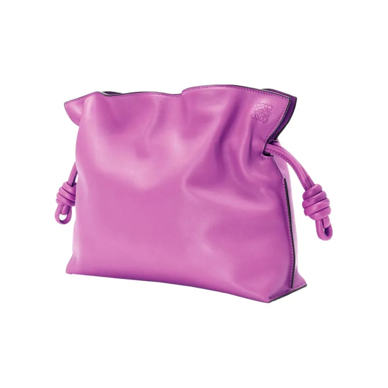 LOEWE Flamenco Clutch In Nappa Calfskin Bright Purple-1