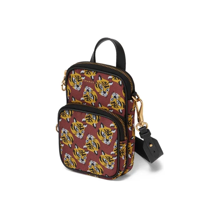 CHARLES&KEITH Fabric Camera Bag, One Shoulder Handbag Regular Women's Multicolor-6