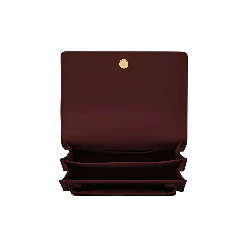 SAINT LAURENT Smooth Leather Sunset Bag, Crossbody Bag, Shoulder Bag Medium Size Women's Dark Red-6