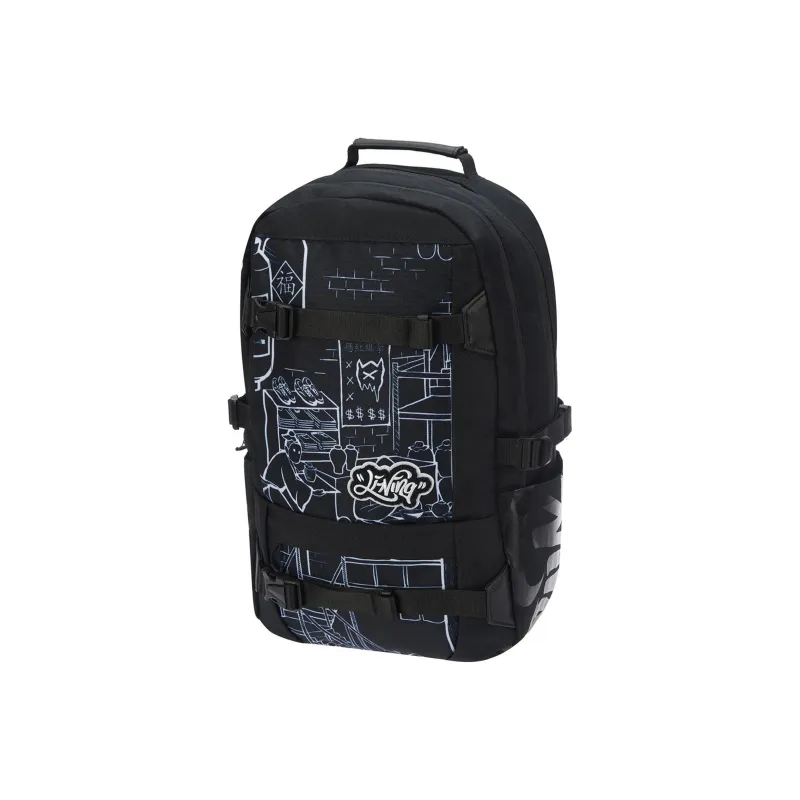 LiNing Fabric Backpack Regular Unisex Black-0