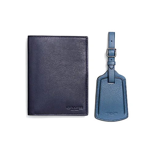 COACH Passport Case Passport Holder Marine Blue