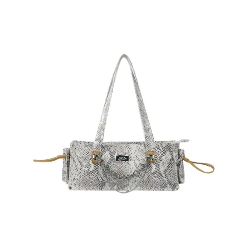 LOLA DESIGN PU Underarm Shoulder Bag Unisex Gray