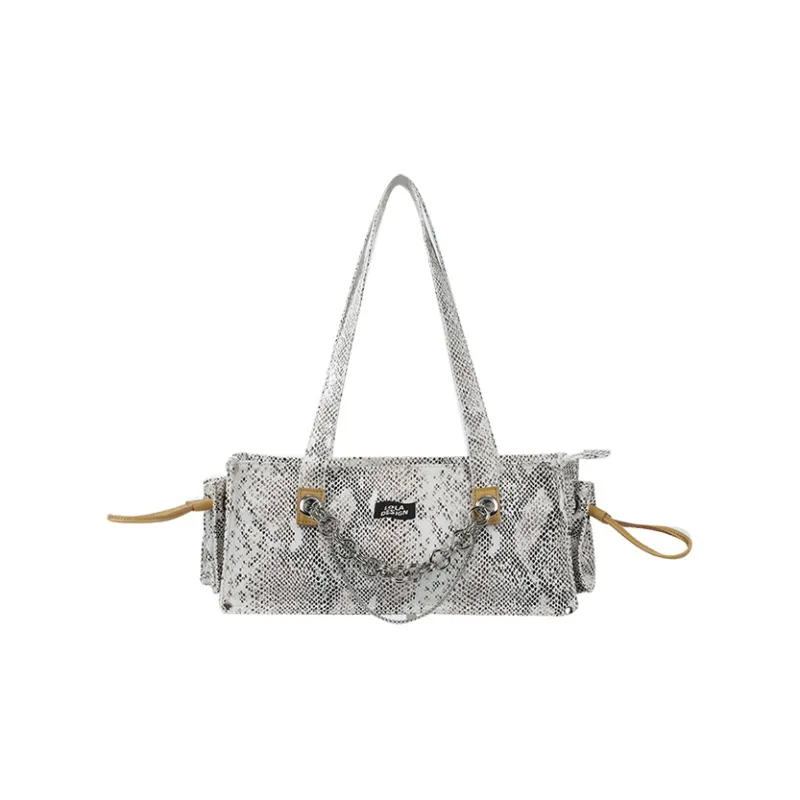 LOLA DESIGN PU Underarm Shoulder Bag Unisex Gray-0