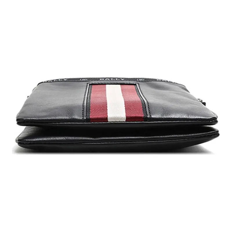 BALLY Leather Crossbody Bag Shoulder Bag Men's Black-4