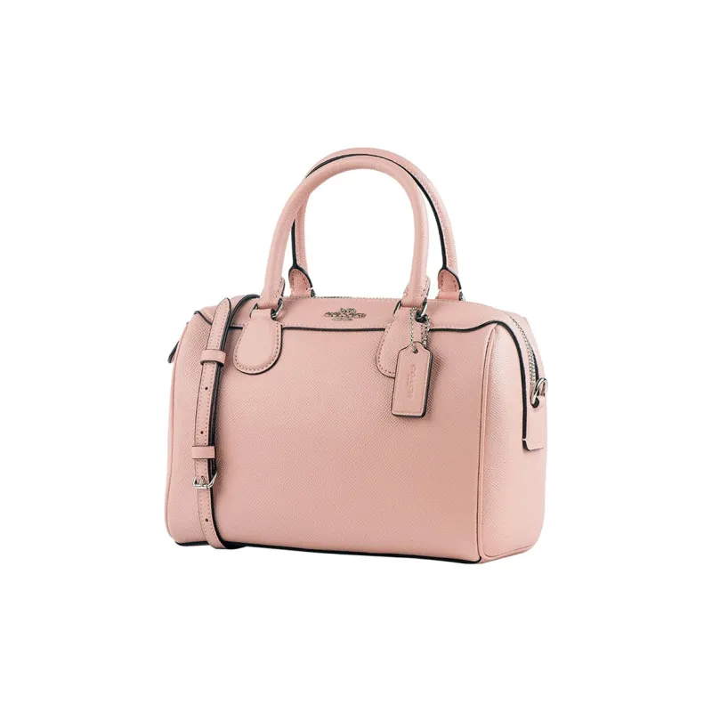 COACH Bennett Leather Boston Bag Shoulder Bag Crossbody Bag Handbag Small Size Women's Light Pink-1