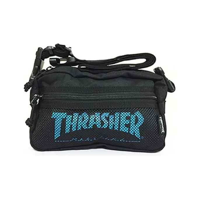 Thrasher Polyester Shoulder Bag Crossbody Bag Regular Unisex Black/Blue-0