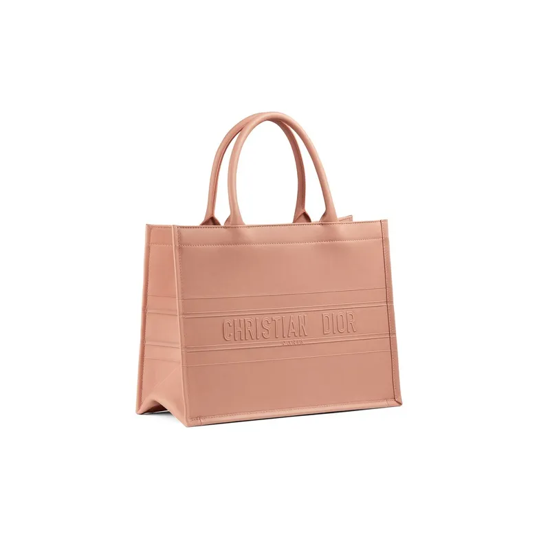 DIOR BookTote Cow Leather Handbag Women's Rose Pink-1