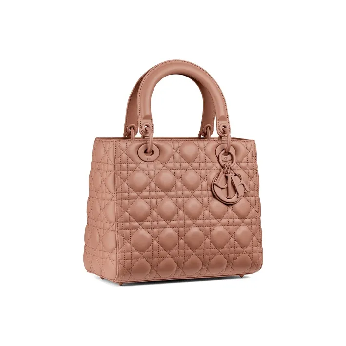DIOR Lady Dior Matte Cow Leather Crossbody Bag, Shoulder Bag, Handbag Medium Size Women's Crimson-1