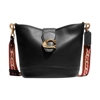 COACH TALI Leather Bucket Bag, Shoulder Bag, Crossbody Bag Large Size Women's Black