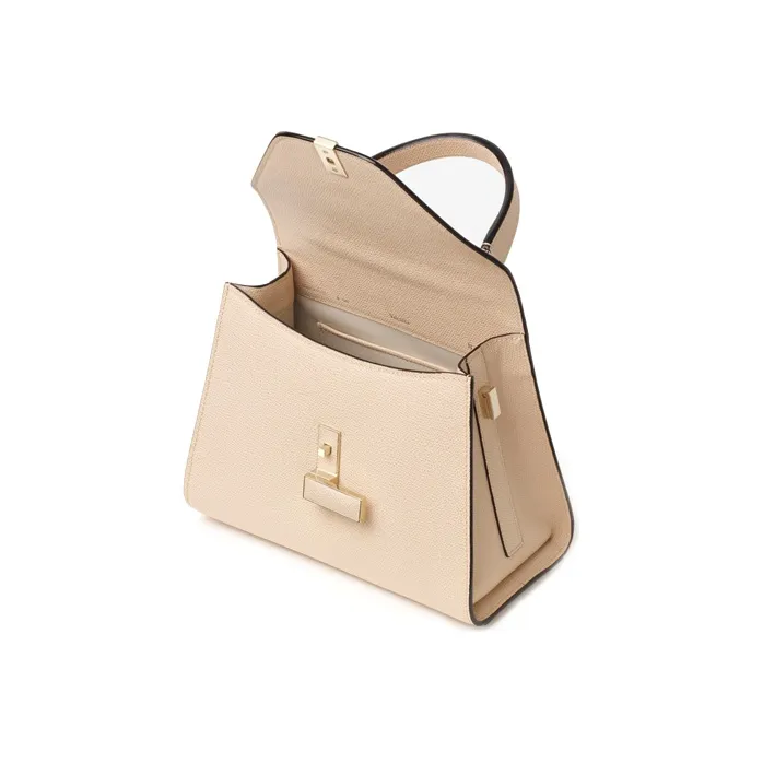 Valextra Iside Calfskin One Shoulder Handbag, Crossbody Bag Mini Women's Nude Pink-3