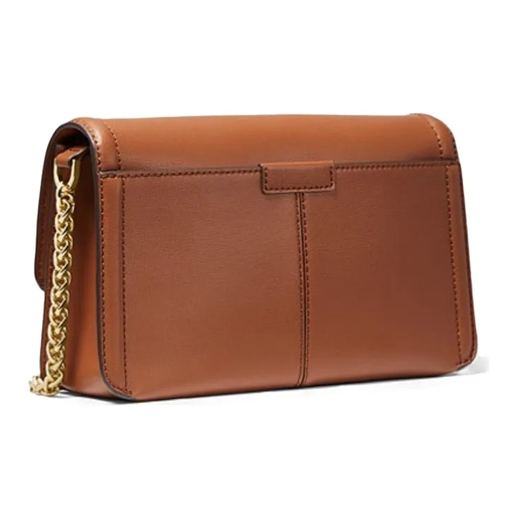 MICHAEL KORS Sonia Leather Shoulder Bag, Crossbody Bag Medium Size Women's Brown-1