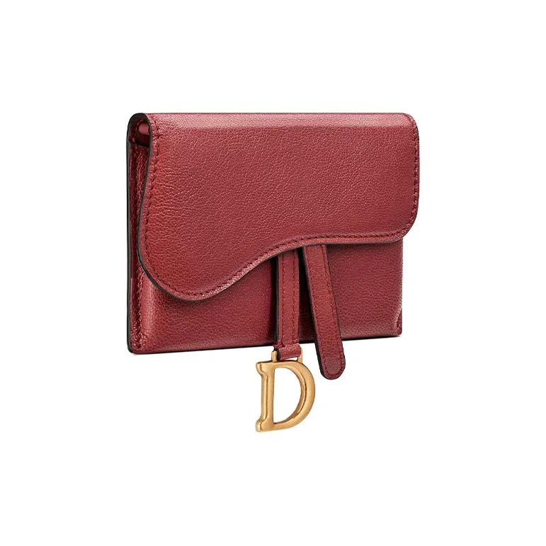 DIOR Saddle Goatskin Saddle Bag, Shoulder Bag Women's Rose Red-1