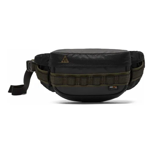 Nike Polyester With Nylon Sling Bags One Shoulder Crossbody Fanny Pack Regular Unisex Black