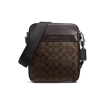 COACH Charles Canvas Crossbody Bag Small Size Men's Brown