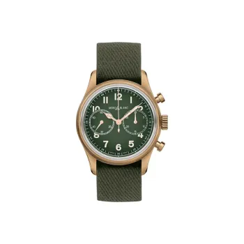 MONTBLANC Automatic Mechanical Movement Men's Watches Watch 42mm Green Dial Copper Watch Case Fabric Strap