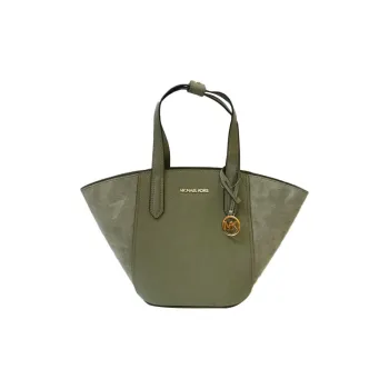MICHAEL KORS Portia Leather Suede Tote Bag Shopping Bag Tote Bag Shoulder Bag Small Size Women's Green