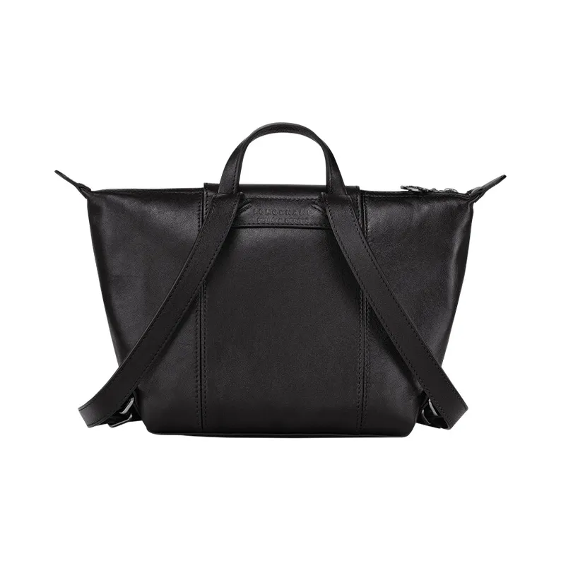 LONGCHAMP Le Pliage Cuir Cow Leather Shoulder Bag Crossbody Bag Handbag Regular Women's Black-2