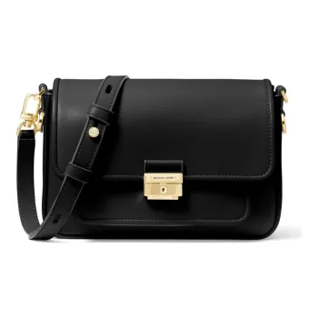 MICHAEL KORS Bradshaw Cow Leather Envelope Bag Shoulder Bag Crossbody Bag Medium Size Women's Black