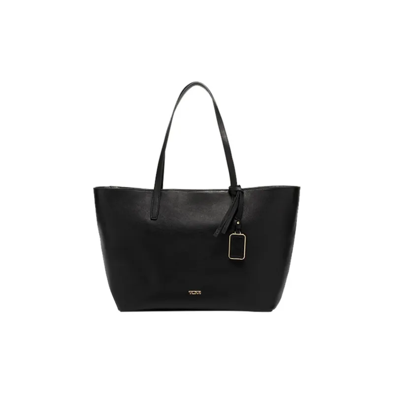 TUMI Voyageur Leather Tote Bag, Shopping Bag, Handbag, Shoulder Bag Trumpets Women's Black-0