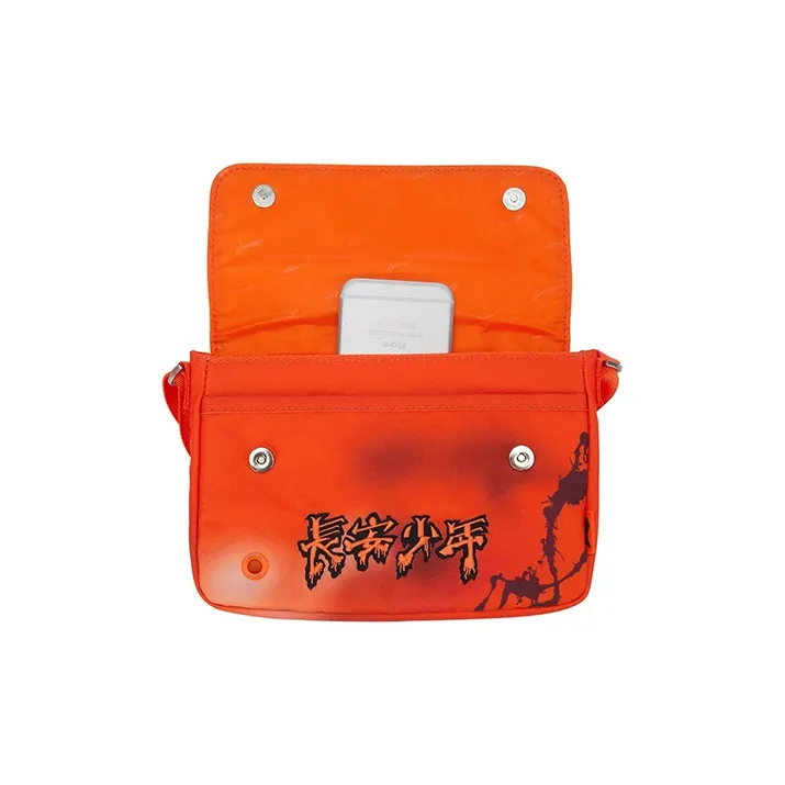 LiNing Fabric Shoulder Bag Crossbody Bag Regular Unisex Fluorescent Orange-3