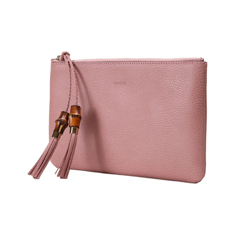 GUCCI Leather Clutch Women's Pink-1