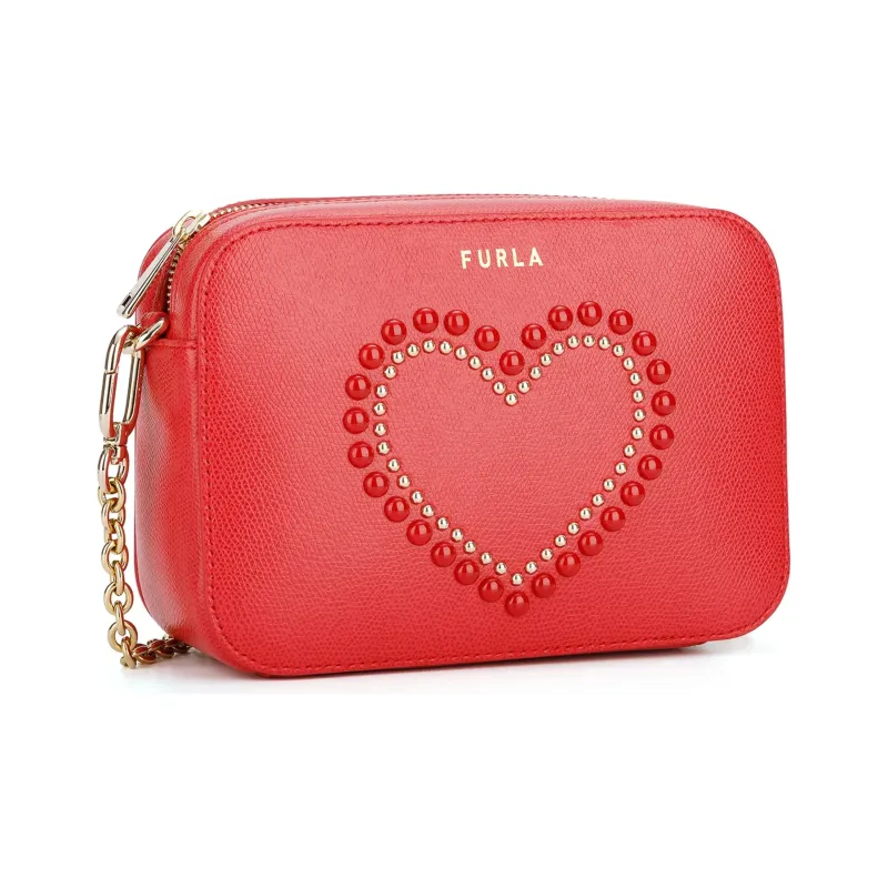 Furla Leather Crossbody Bag Mini Women's Red-1