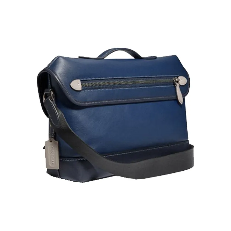 COACH League Cow Leather Cycling Bag, Shoulder Bag, Crossbody Bag Tubas Men's Blue-2