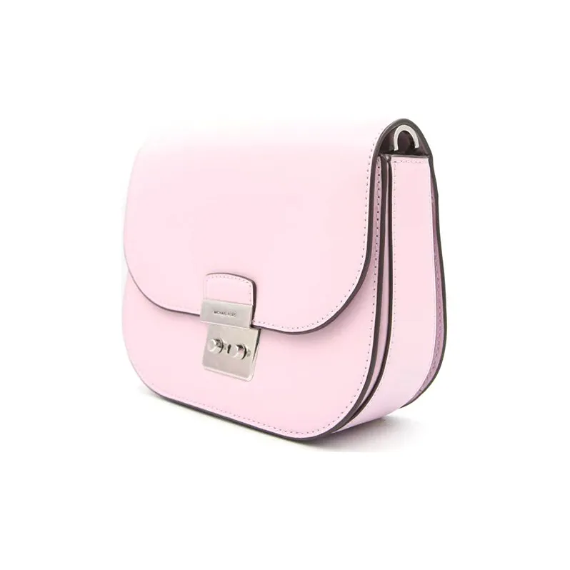 MICHAEL KORS Sloan Leather Piglet Bag, Shoulder Bag, Crossbody Bag Small Size Women's Pink-1