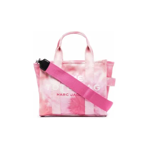 MARC JACOBS Wmns Cotton The Traveler Tie Dye Letter Logo Tote Pink/Red Satchels