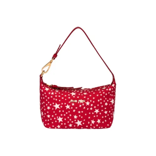 MIU MIU Fabric/Nylon Handbag Mini Women's Red
