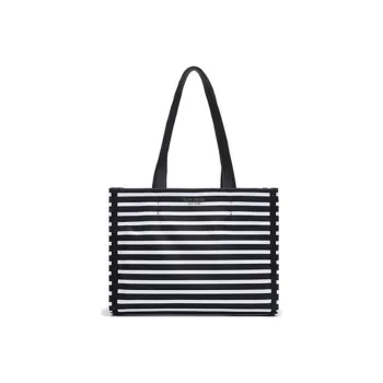 Kate Spade Fabric Tote Bag, Shopping Bag, Handbag, Shoulder Bag Women's Black White Stripes