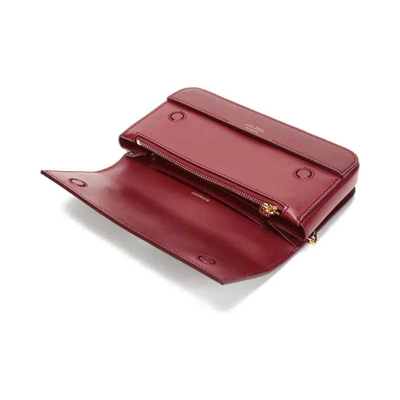 Burberry Burberry Bag Collection Cow Leather Handheld Shoulder Bag Crossbody Bag Women's Deep Red-4