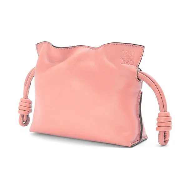 LOEWE Flamenco Nappa Cow Leather Clutch Mini Women's Pink-1