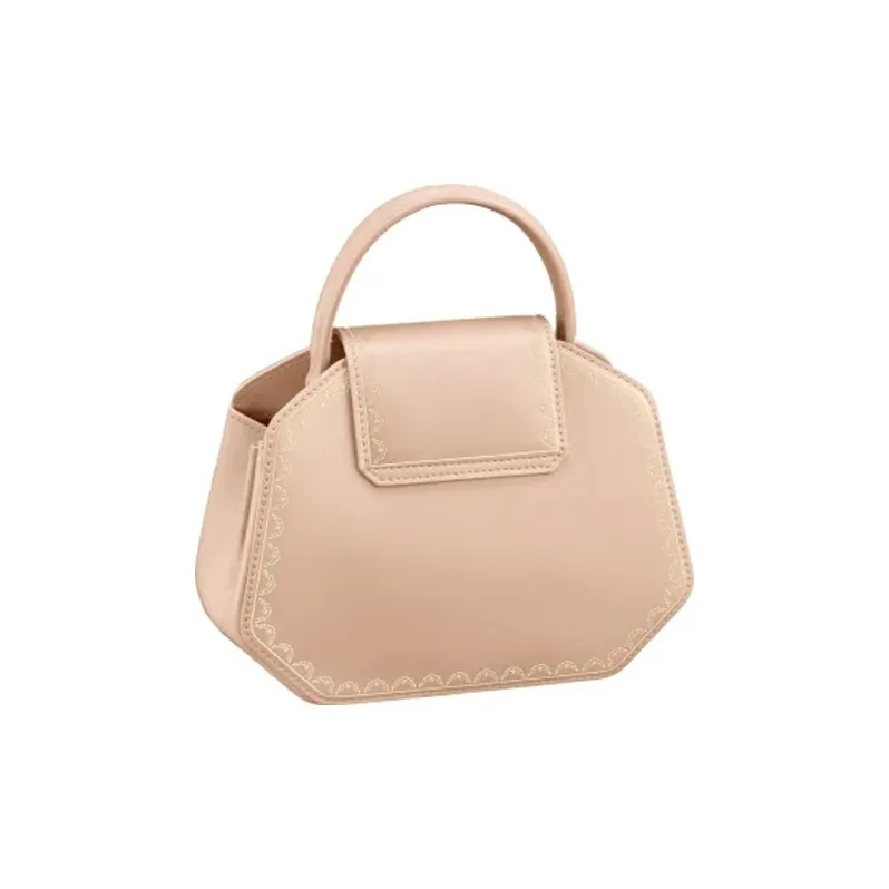CARTIER GUIRLANDE Calfskin Shoulder Bag Crossbody Bag Handbag Mini Women's Pink/Multicolor-4