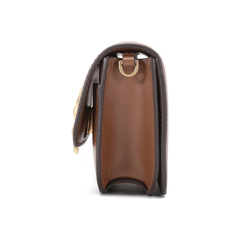 TORY BURCH Eleanor Leather Cell Phone Pouch Chain Bag Crossbody Bag Shoulder Bag Women's Camel Brown-2