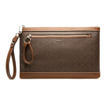 BALLY HARVEY Fabric Clutch Medium Size Men's Brown