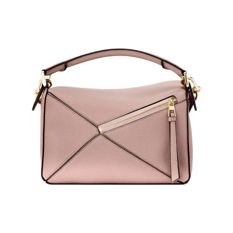 LOEWE Puzzle Soft Grain Calfskin Shoulder Bag, Crossbody Bag, Handbag Small Size Women's Pink-1
