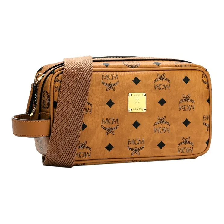 MCM Original Visetos Leather Toiletry Bag Small Square Bag, Crossbody Bag, Shoulder Bag Regular Men's-1